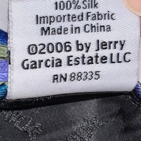 J. Garcia Men's Blue-Eyed Man Collection 42 Pastel Tie Jerry 4" Wide 57" L Silk - Picture 5 of 5